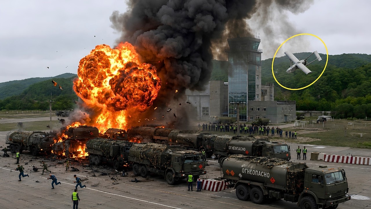 Ukrainian FPV Swarm DESTROYS Russia's Disguised Fuel Convoy &mdash; What Followed Was Extraordinary