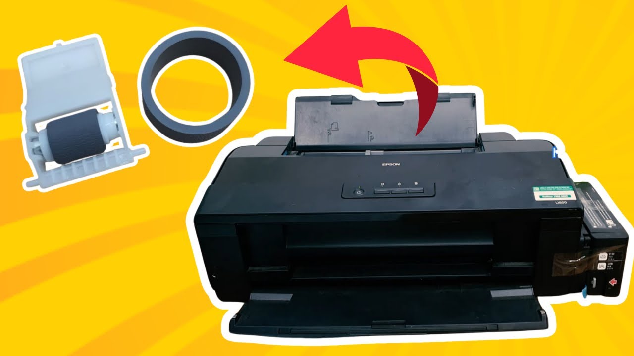 Hướng dẫn thay bộ bánh xe kéo giấy Epson L1800 khi máy in bị lỗi Không kéo giấy hoặc kéo giấy đẩy ra