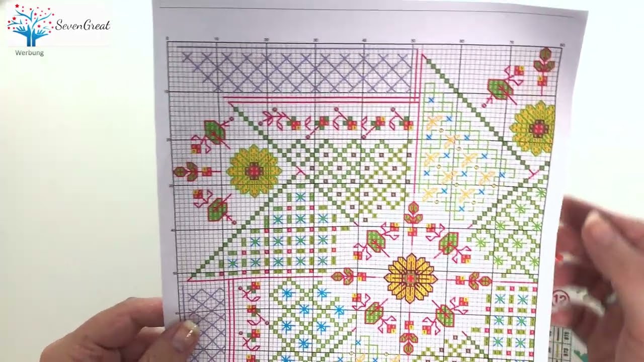 Kreuzstich | Unboxing | Windmühle und Blumen von #Sevengreat #crossstitch