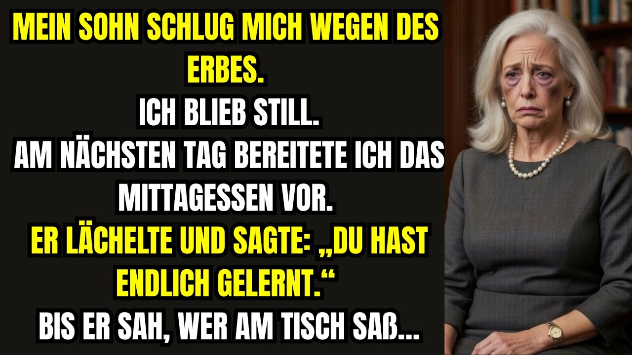 Mein Sohn schlug mich wegen des Erbes. Am nächsten Tag gab es Essen… und Gerechtigkeit.