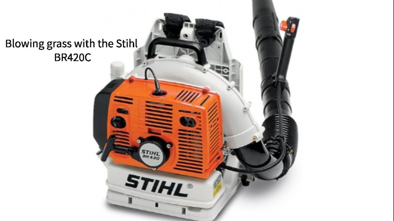 Blowing some grass with the 2005 Stihl Br420C