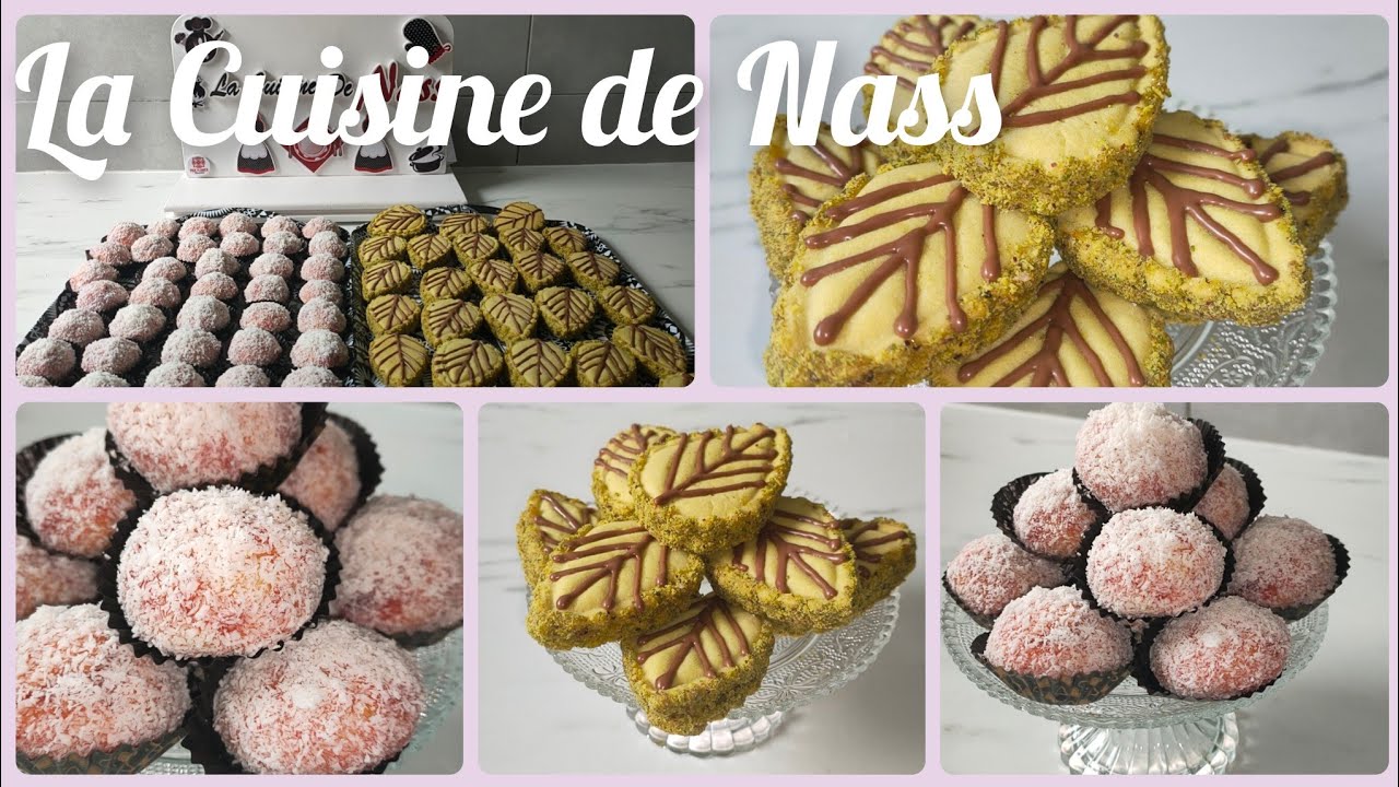 🌟 Gâteaux l'Aïd 2022🌟 Sablés pistache 💯et boule de coco rapide a faire.👍