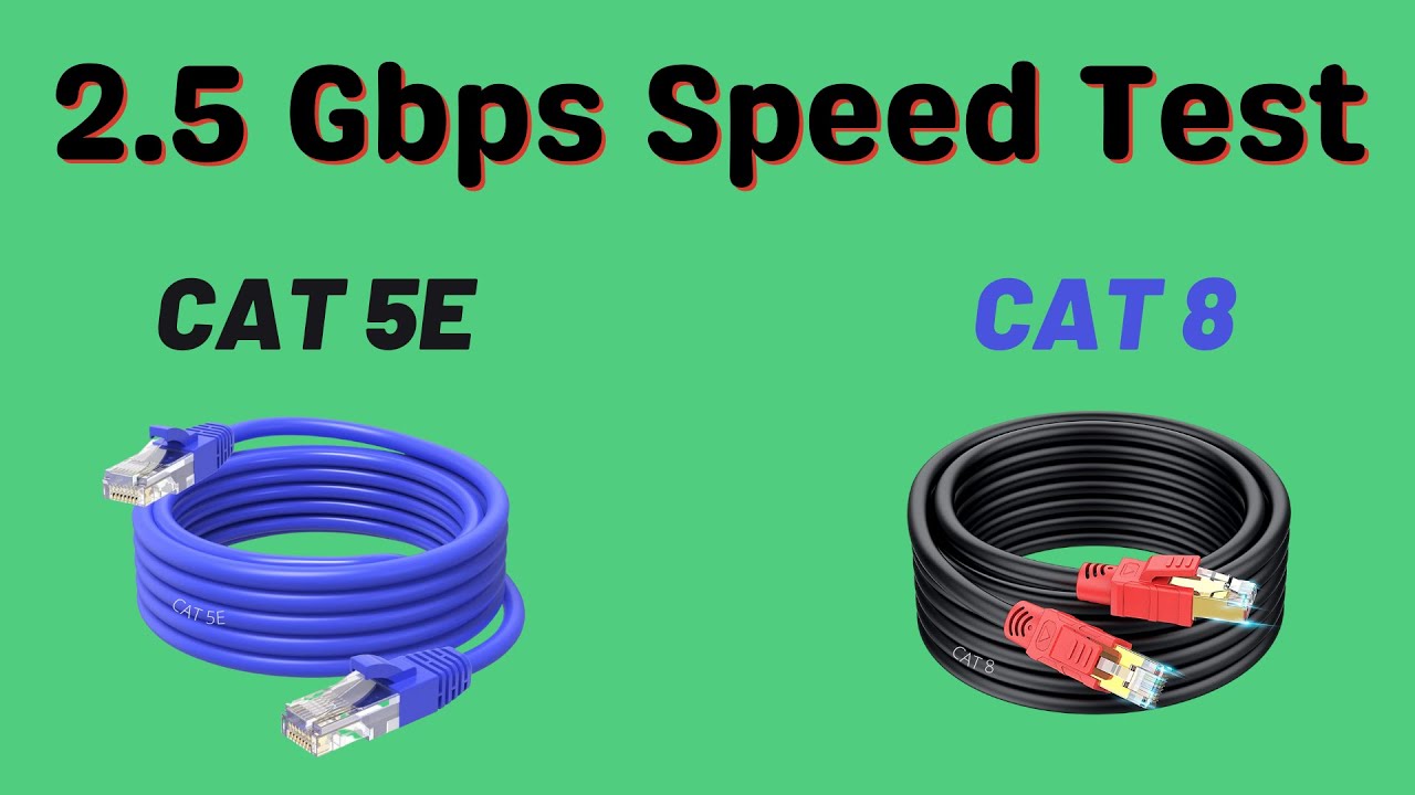 Тест скорости 2,5 Гбит/с CAT 5E и CAT 8.