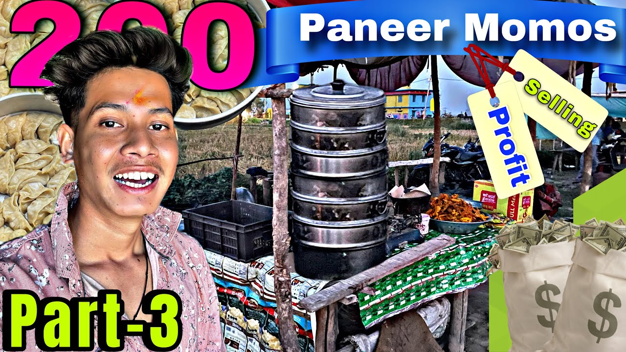 200Rs./ Me 200 Paneer Momos Making Challenge And Selling Profit