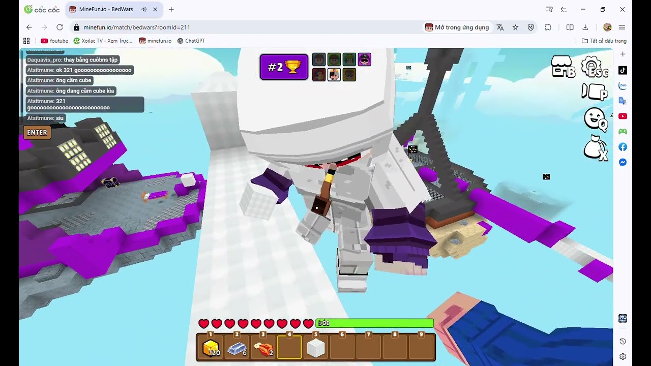 MineFun io | solo với một ytbs tên Atsitmune