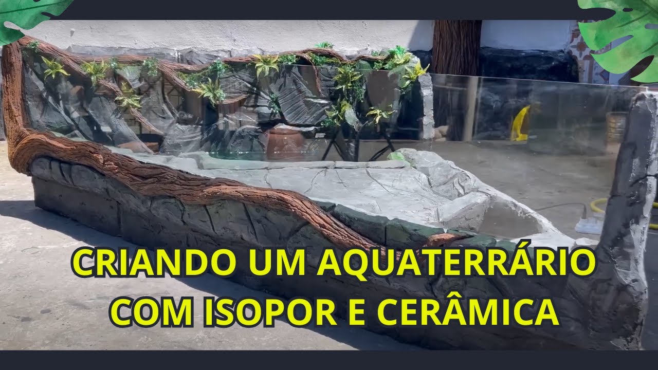 Criando um aquaterrário para tartarugas DIY.