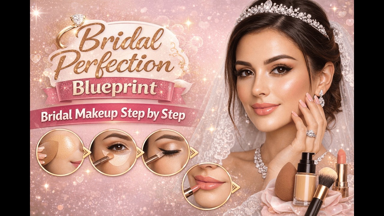 Bridal Perfection Blueprint |Bridal Makeup Step by Step 👰 | Complete Wedding Makeup Tutorial#makeup