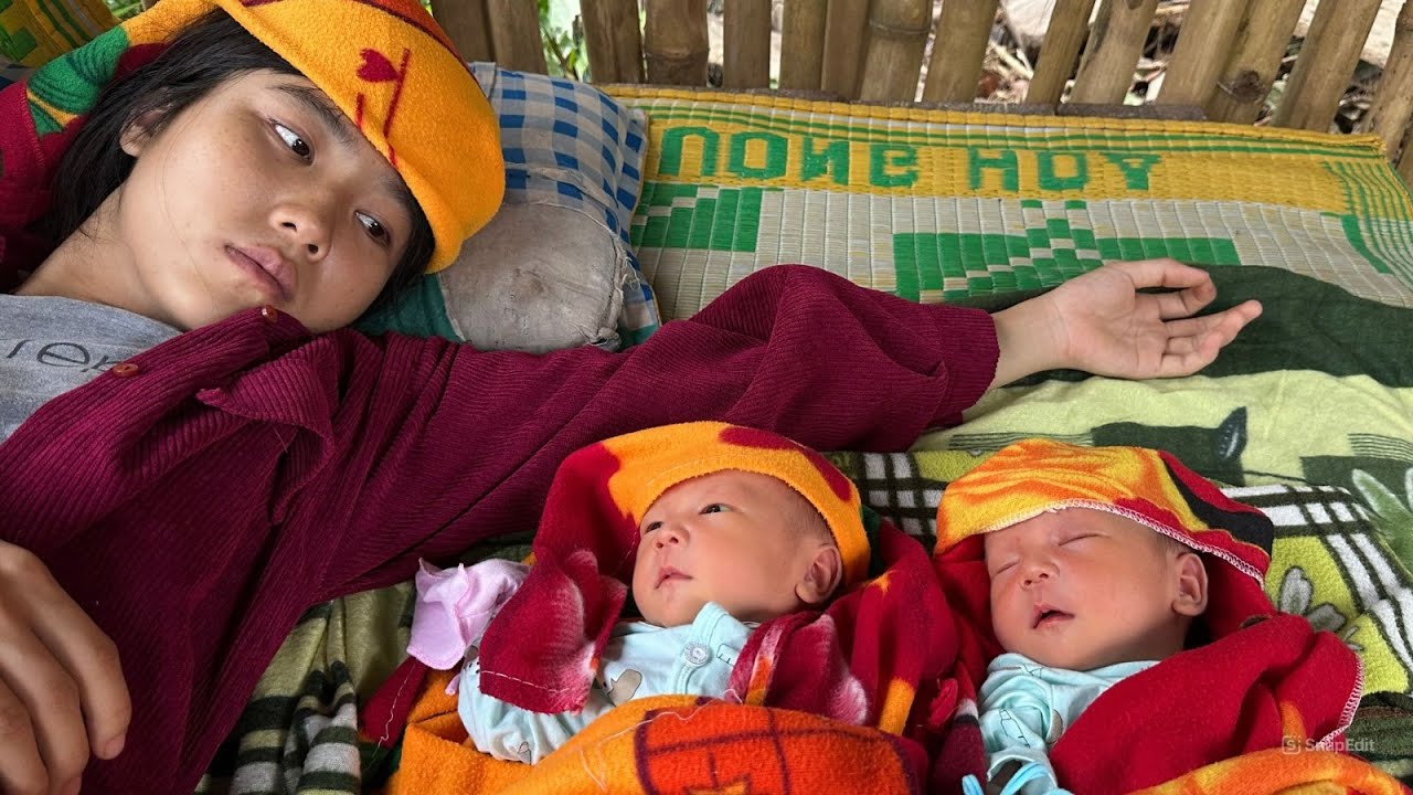 Single Mother and the Precious Moment of Welcoming Her Twins in a Simple Hut