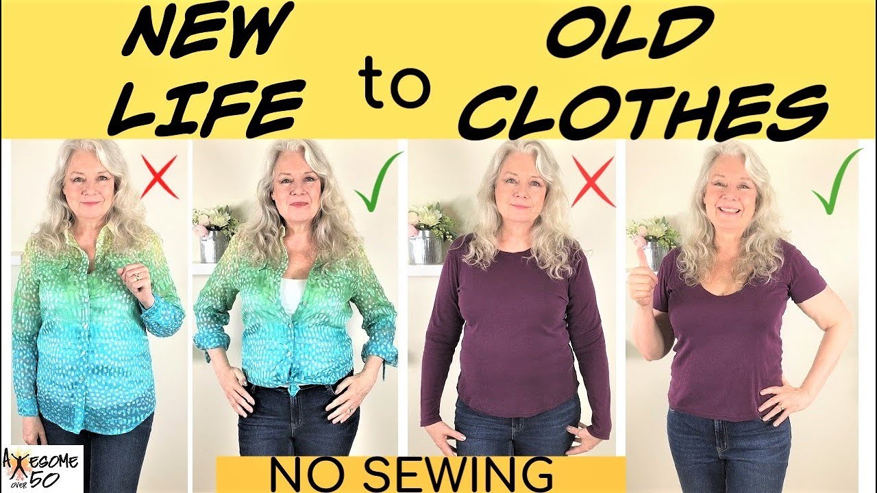 New Life to Old Clothes DIY, No Sewing of Clothing from Thrift Shops, Your Wardrobe, Awesome over 50