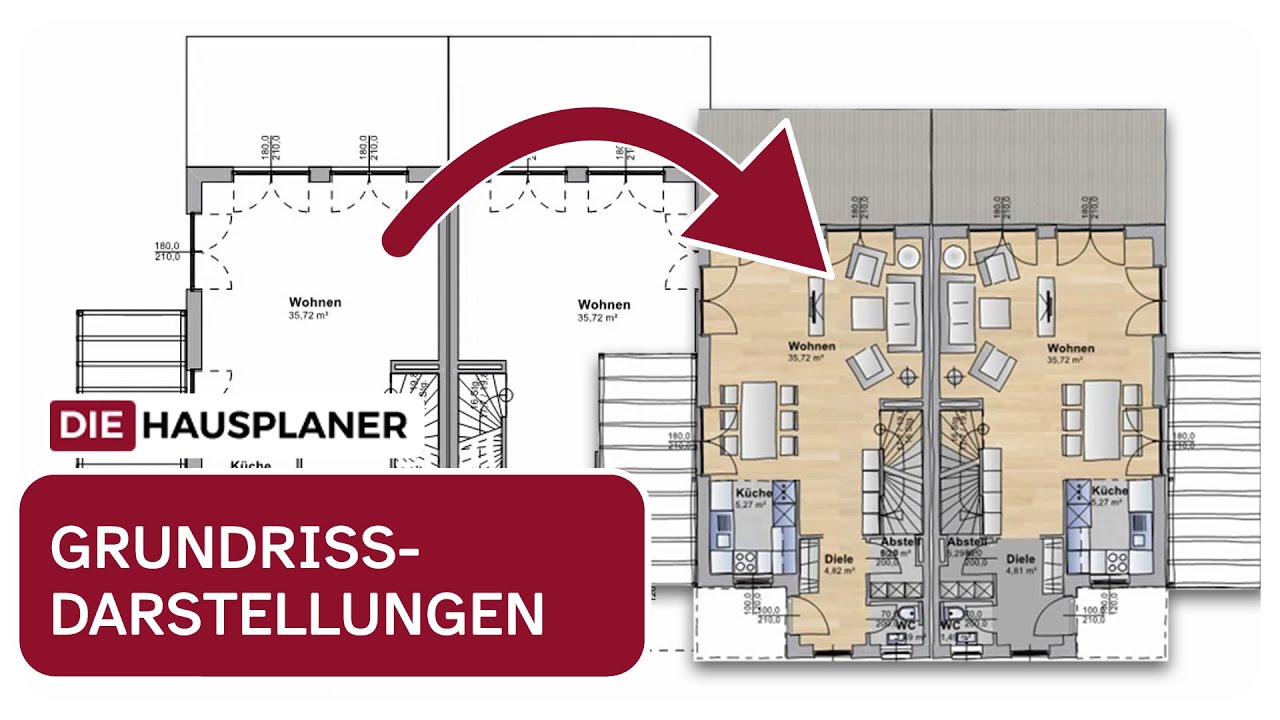 Verschiedene Grundriss Darstellungen im 3D HAUSPLANER