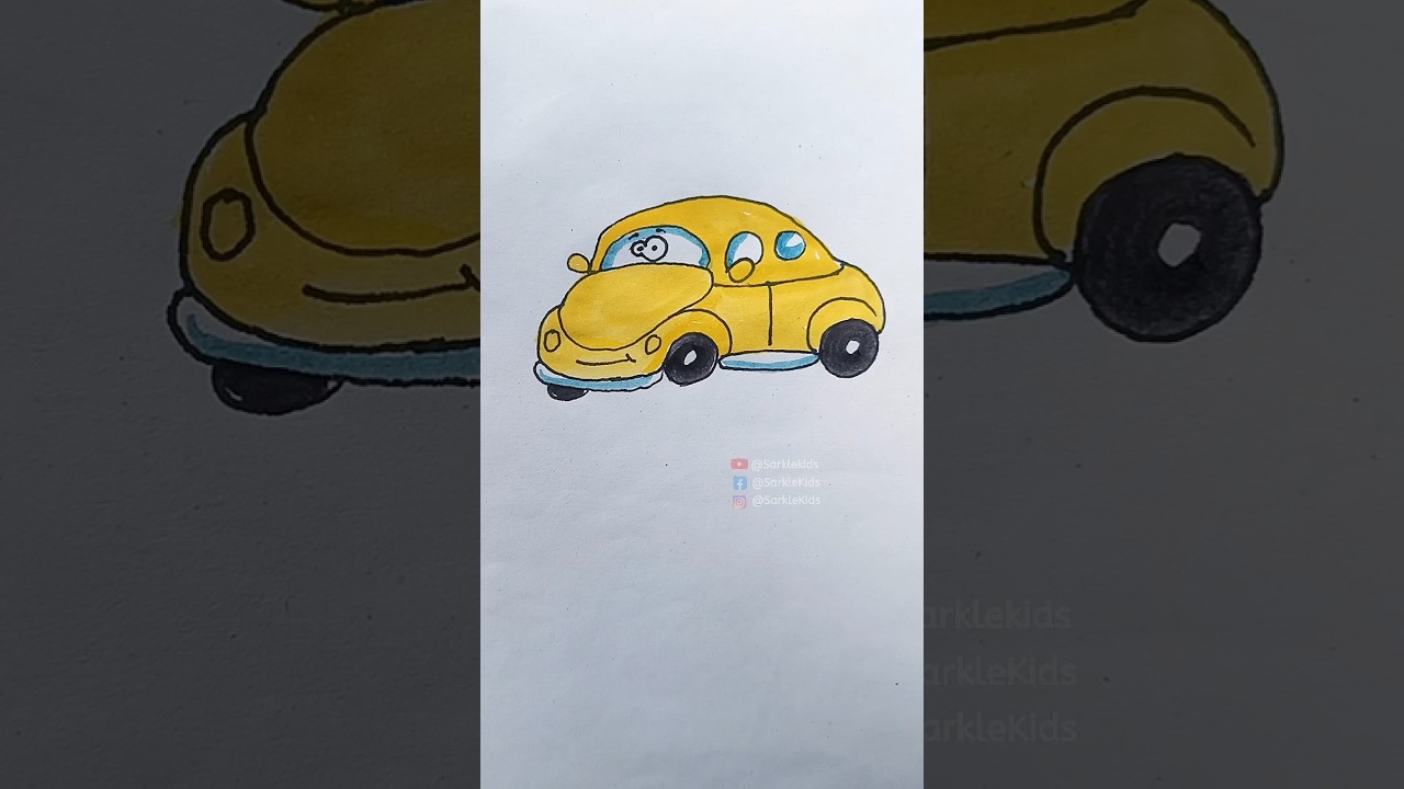 Drawing taxi easy drawing idea for kids 