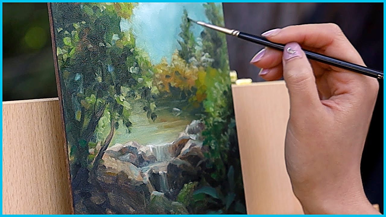 My first plein air oil painting! 🌳🎨