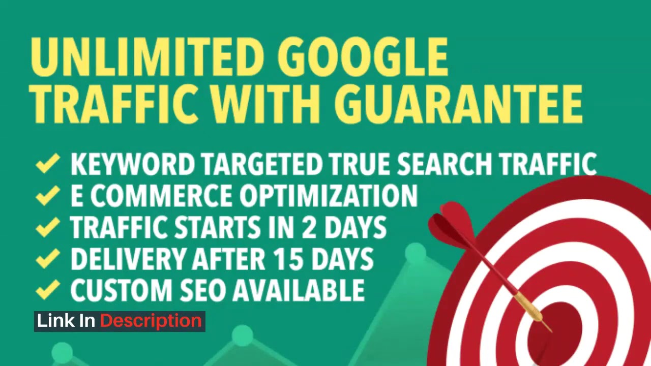 I will send unlimited google traffic with guarantee