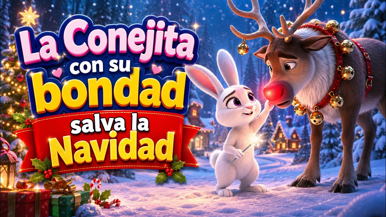 Nieve, con su bondad ¡Salva la Navidad! ❄️🐰 | Cuento de Navidad sobre Amabilidad y Trabajo en Equipo