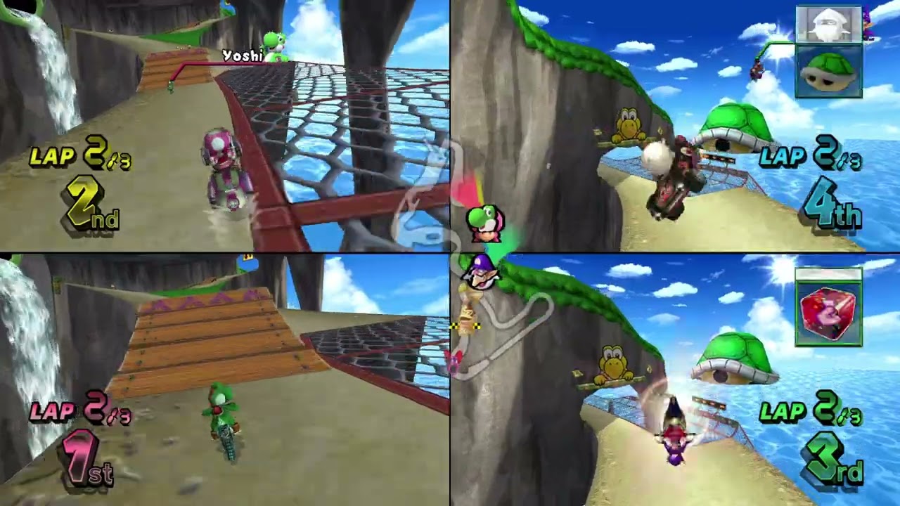 Mario Kart Wii ✦ 4 Players #686 (3 Tracks) 150cc