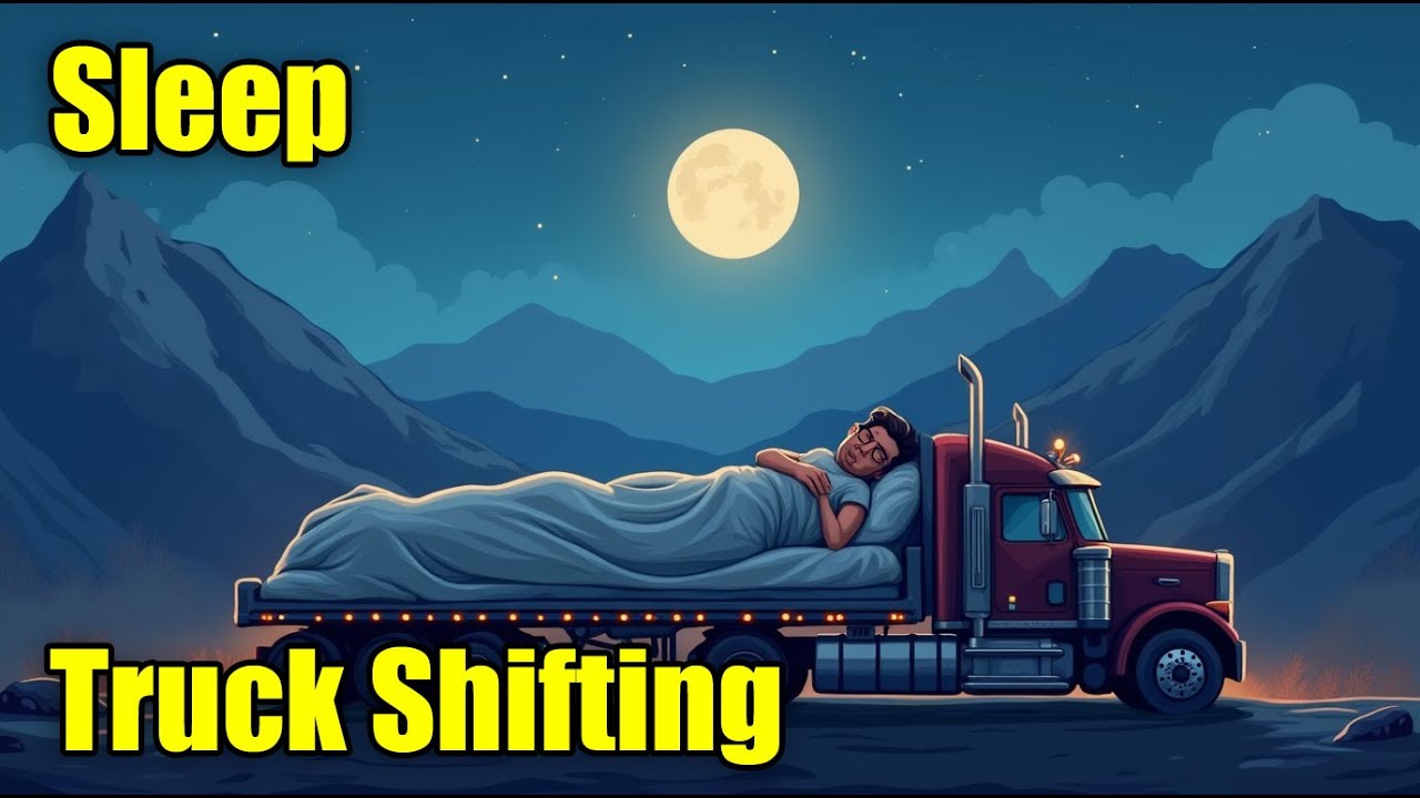Semi Truck Engine & Gear Shifting | 10 Hours Diesel Ambience for Sleep | Sleep Sounds