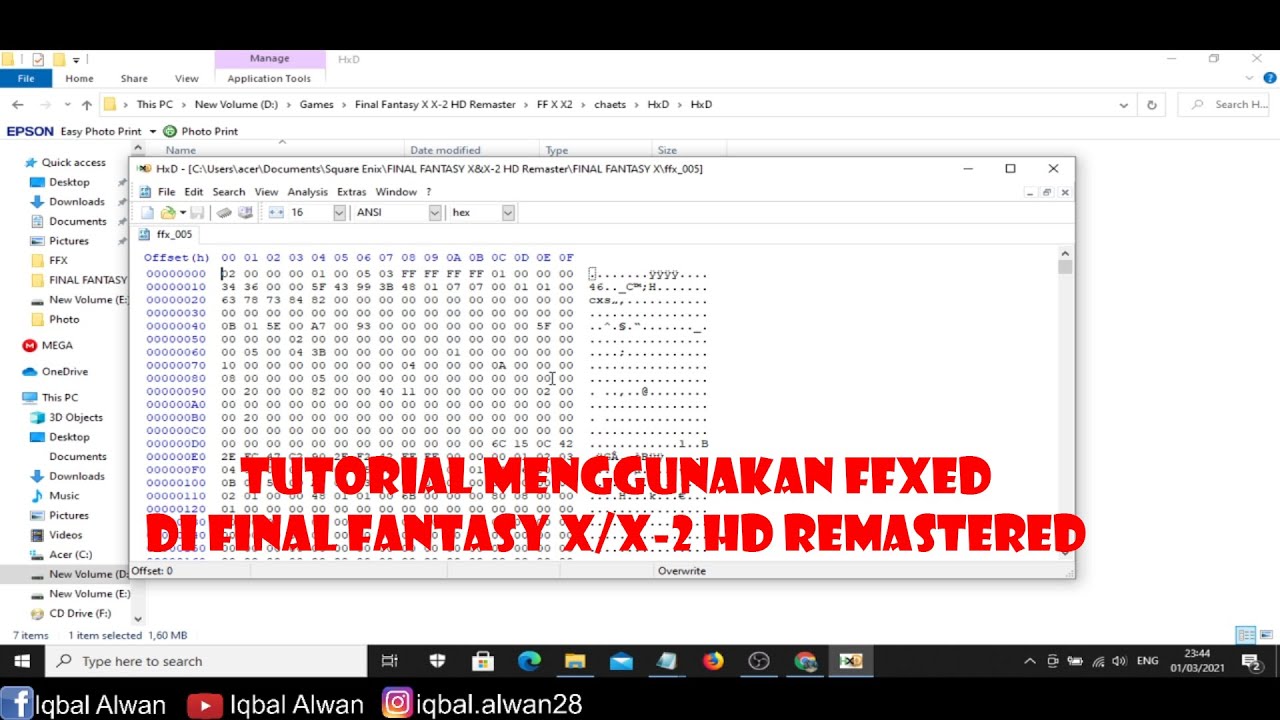 Tutorial on using the FFXED save editor in Final Fantasy X/X-2 HD Remastered !!!! 100% Work!!!!