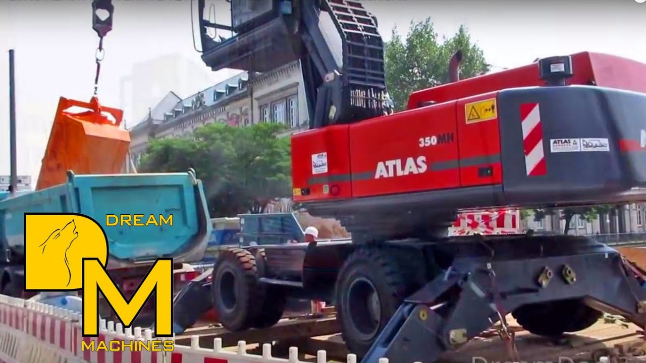 LONG REACH BAGGER ATLAS 350MH SPEZIALBAGGER UMSCHLAGBAGGER  GLEISBAU MATERIAL HANDLER