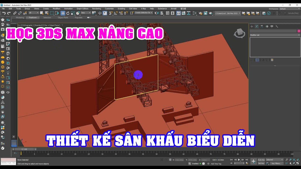 Học 3Ds Max nâng cao - Thiết kế Sân Khấu Biểu Diễn | Diễn họa Nội thất 3D | Tre trúc Ngọc Dương