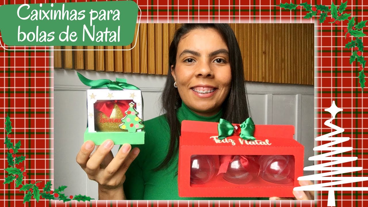 Caixinha para bolas de Natal personalizadas - Venda muito no Natal