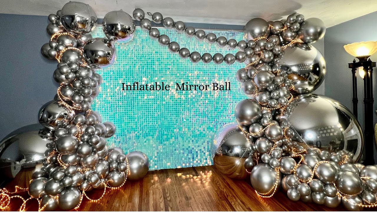 Inflatable Mirror Ball. (Amazing Balloon decoration, New Years eve decor)