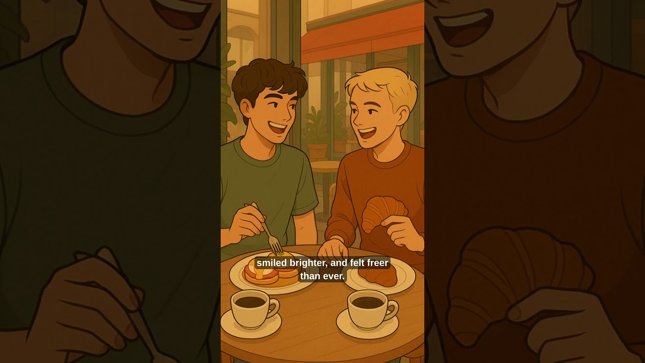 Traveling lovers find true gay love. 