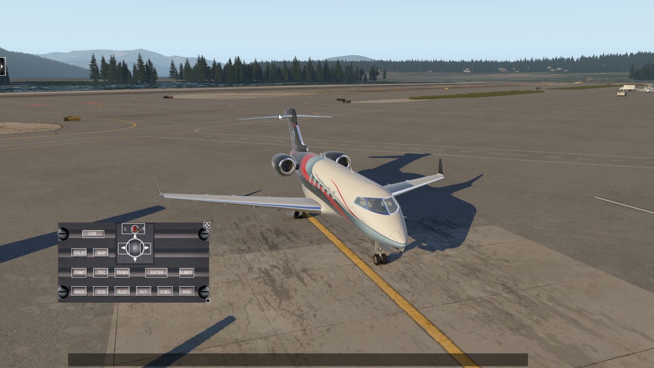 X Plane 11 Bombardier Challenger 300 start up