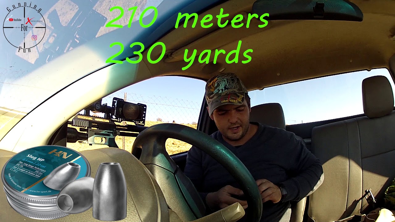 21gr 22 cal H&N Slug testing on 210m