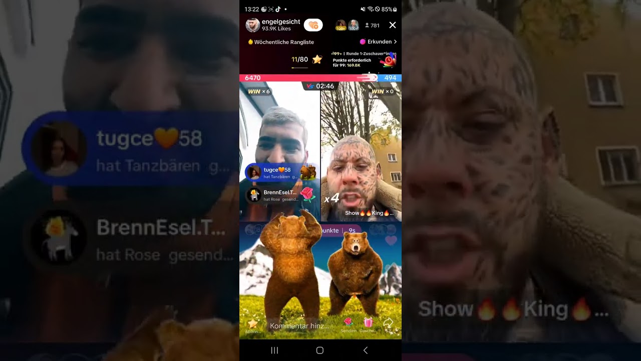 Engelsgesicht gegen Rocky , Tik Tok matches mit lachkick Strafen