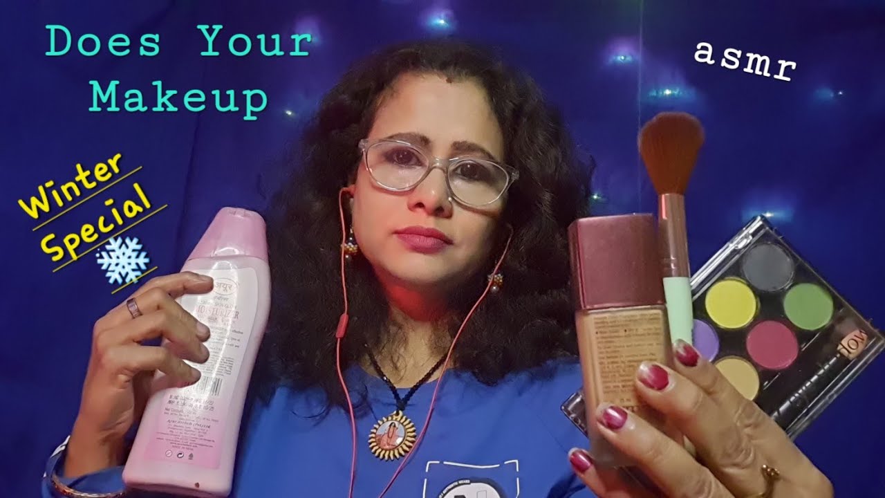 ASMR ~ Doing Your Makeup ❄️ WINTER Special 🍁 (हिन्दी)| personal attention |Dearly ASMR |