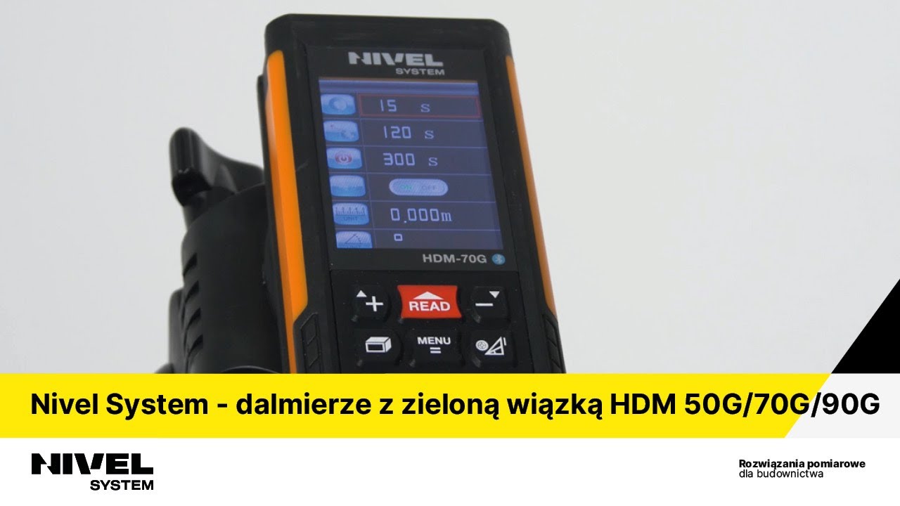 Nivel System HDM-Seria Green (HDM-50G, HDM-70G, HDM-90G) - dalmierze z zieloną wiązką, Bluetooth/USB