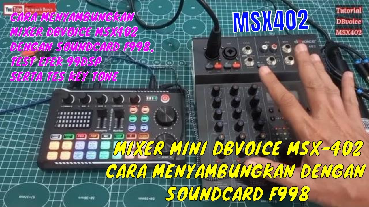 HOW TO CONNECT A DBVOICE MSX 402 MIXER WITH AN F998 SOUNDCARD