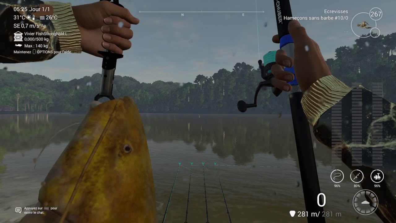 Fishing Planet rivi&egrave;re marron poison chat a qeu rouge unique surubi xp