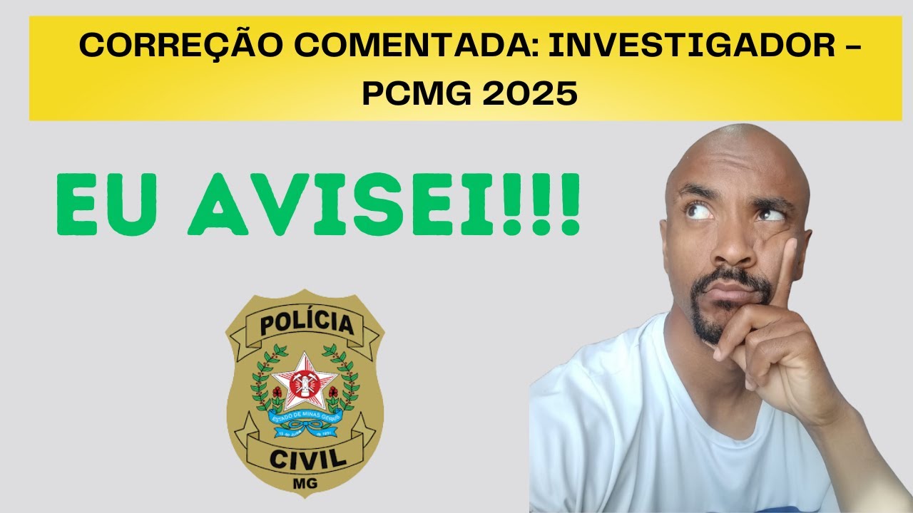 Correção da prova de RLM da PCMG 2025 - INVESTIGADOR