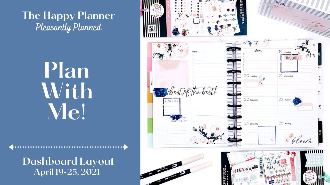 Classic Dashboard Layout | Happy Planner | Plan With Me!