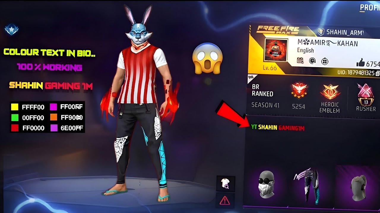 How to write colour text in free fire bio 2024 😱