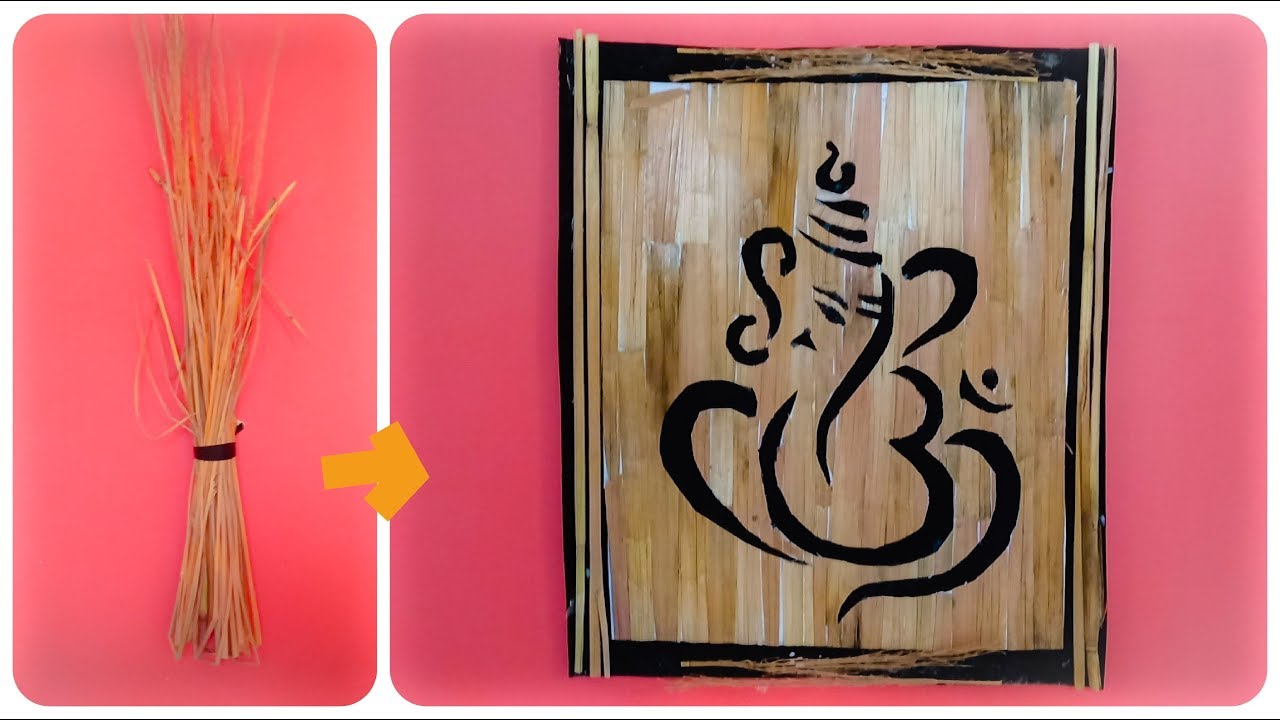 DIY straw(पुआल)Craft||Straw(पुआल) Craft/Lord Ganesh By Straw(पुआल)Craft|| Pallavi Drawing Academy ||