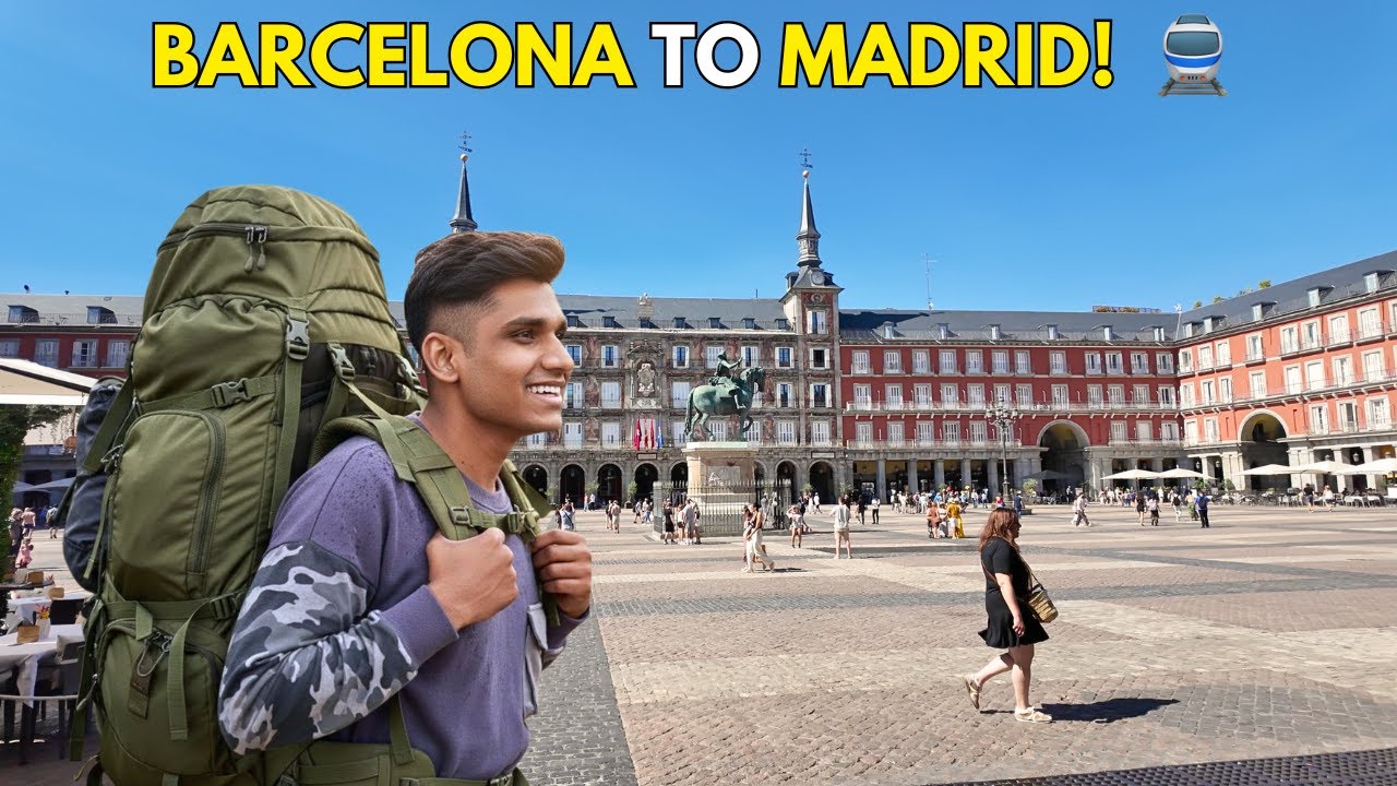 Travelling to Madrid 🇪🇸 | High-Speed Train, Local Food, Hostel & Top Attractions