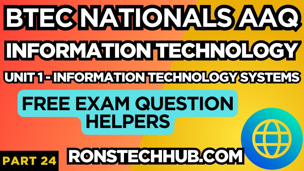 BTEC Nationals IT AAQ | Модуль 1 Информационные системы | 