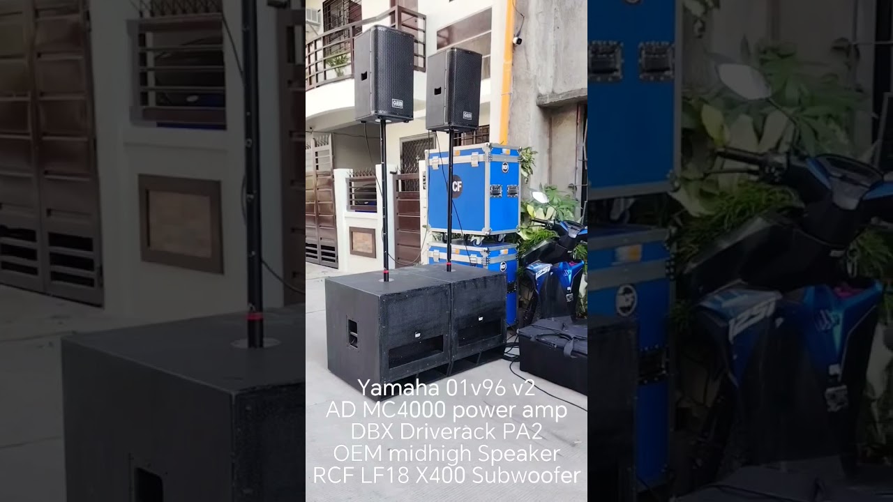 Yamaha 01v96 v2 | AD mc4000 |Dbx Driverack pa2 | RCF LF18 X400 Sub | OEM Speaker D10