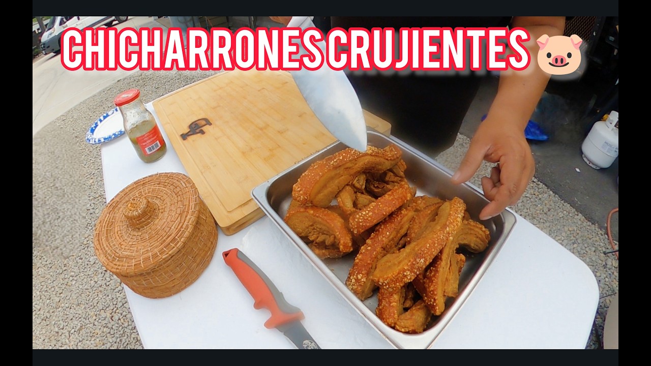 Preparando unos ricos Chicharrones