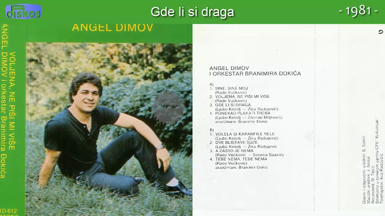 Angel Dimov - Voljena, ne pisi mi vise - (Audio 1981) - CEO ALBUM