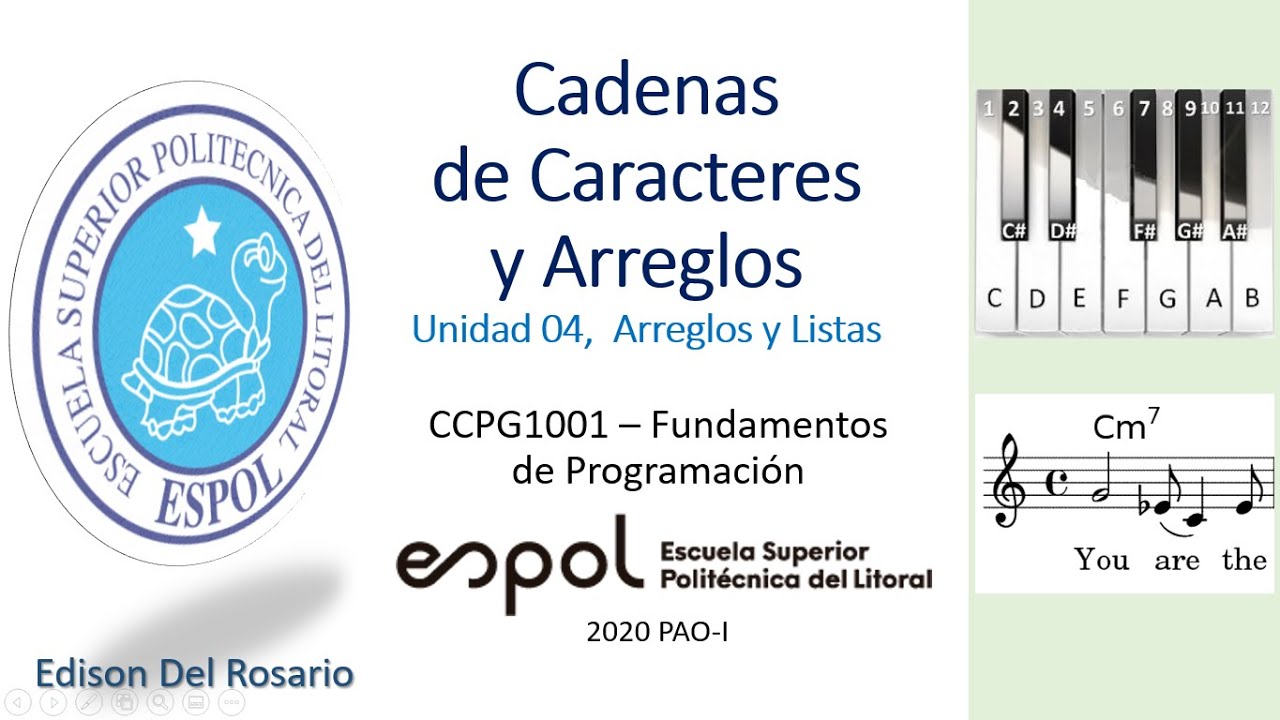 Cadenas de Caracteres o Strings y Arreglos en Python
