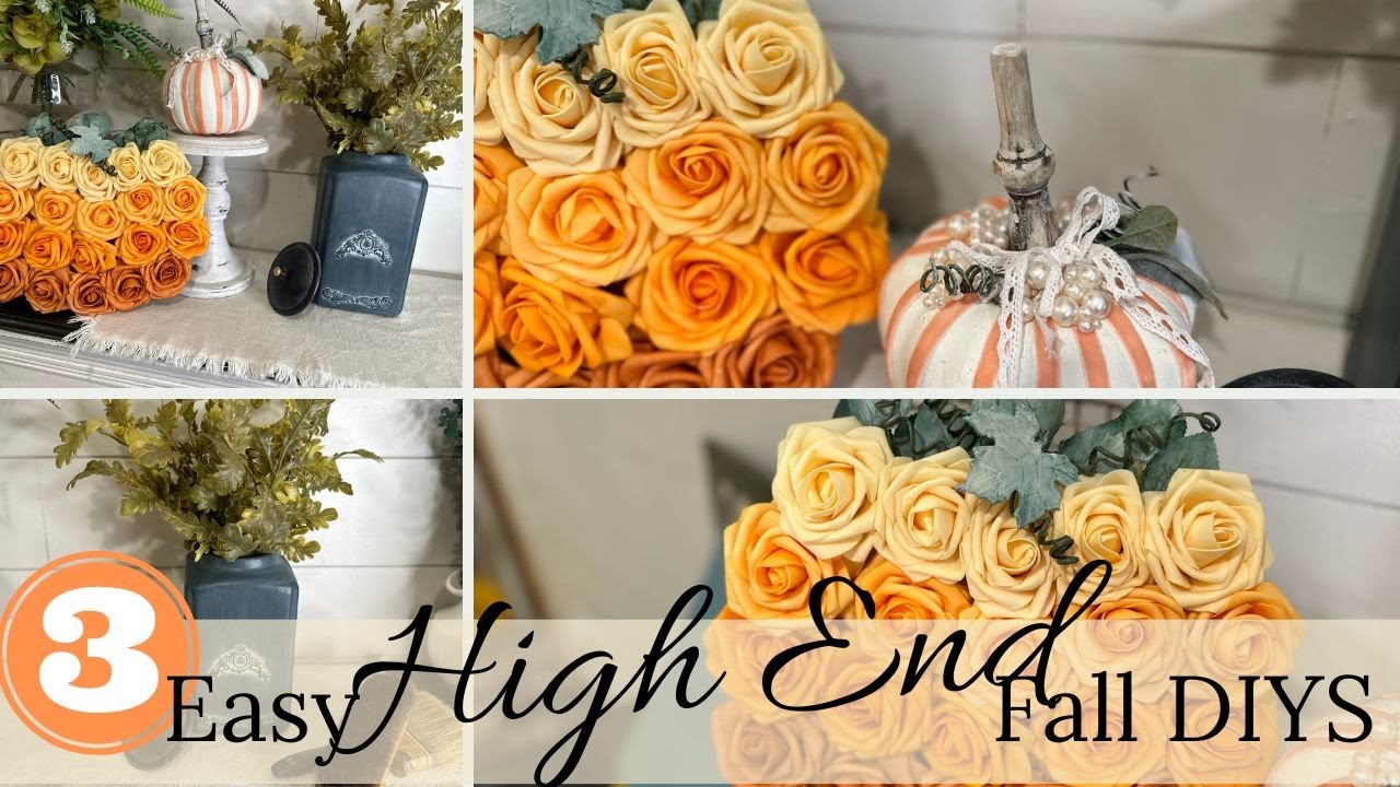 🍁HIGH END QUICK AND EASY FALL DECOR ~ Flipping with TEMU Craft Supplies ~ Gorgeous Autumn DIYS