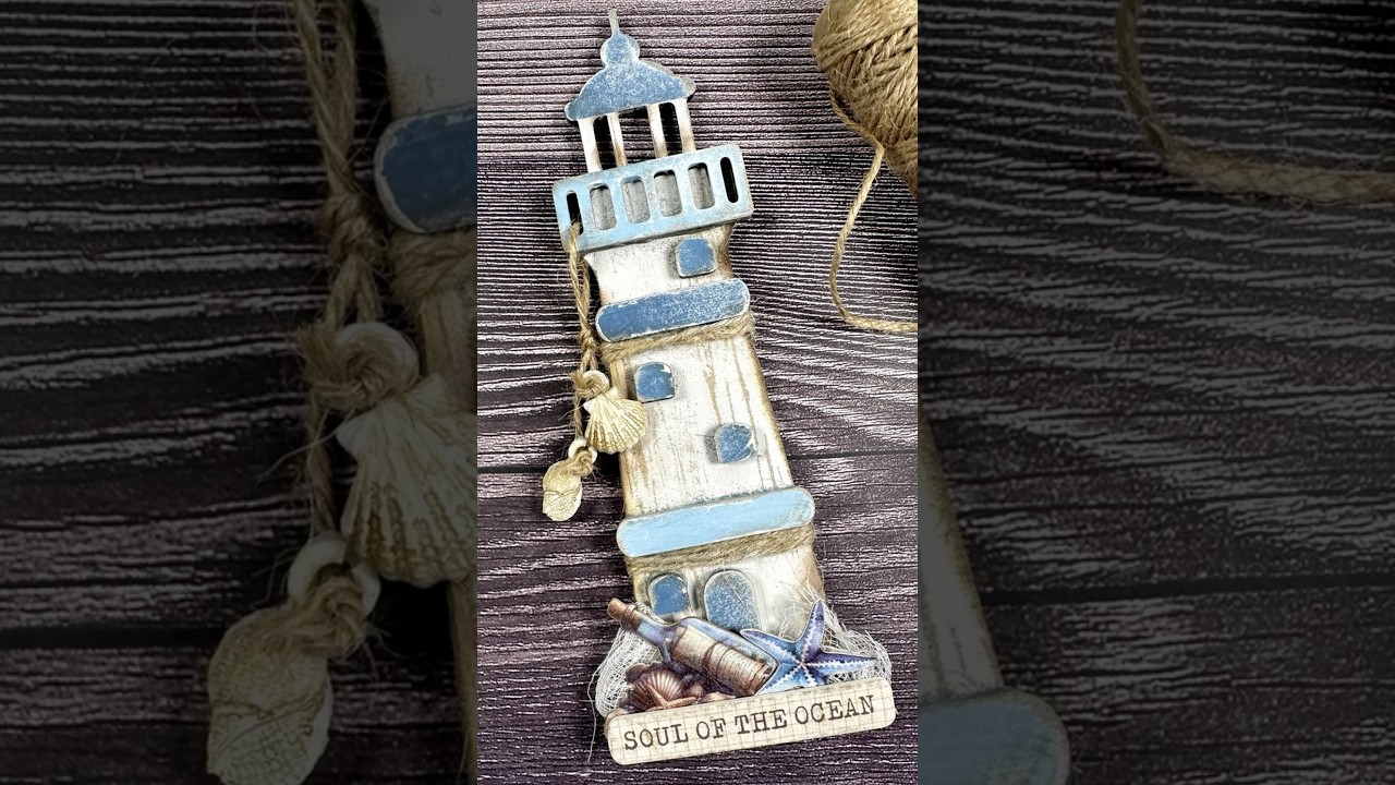 Mixed media lighthouse 