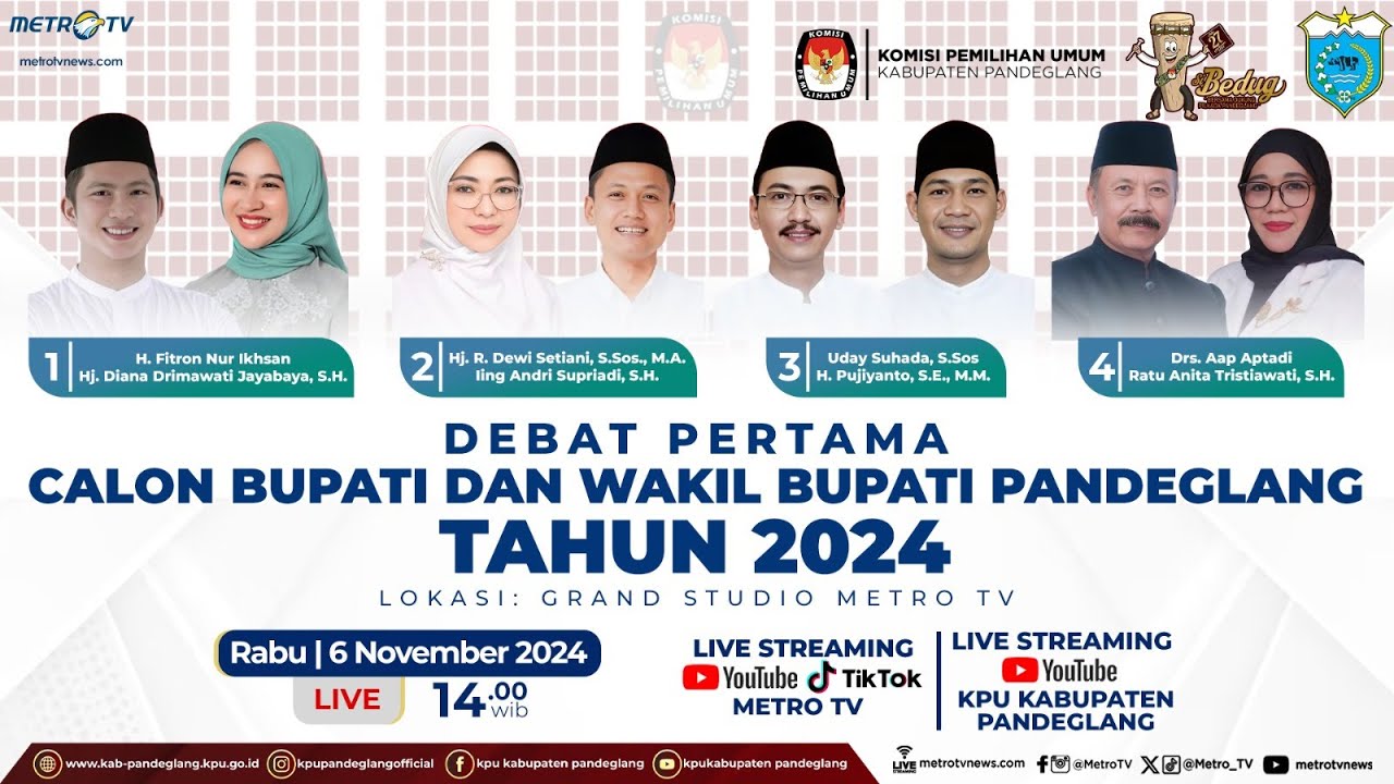 DEBAT PERTAMA CALON BUPATI DAN WAKIL BUPATI PANDEGLANG TAHUN 2024