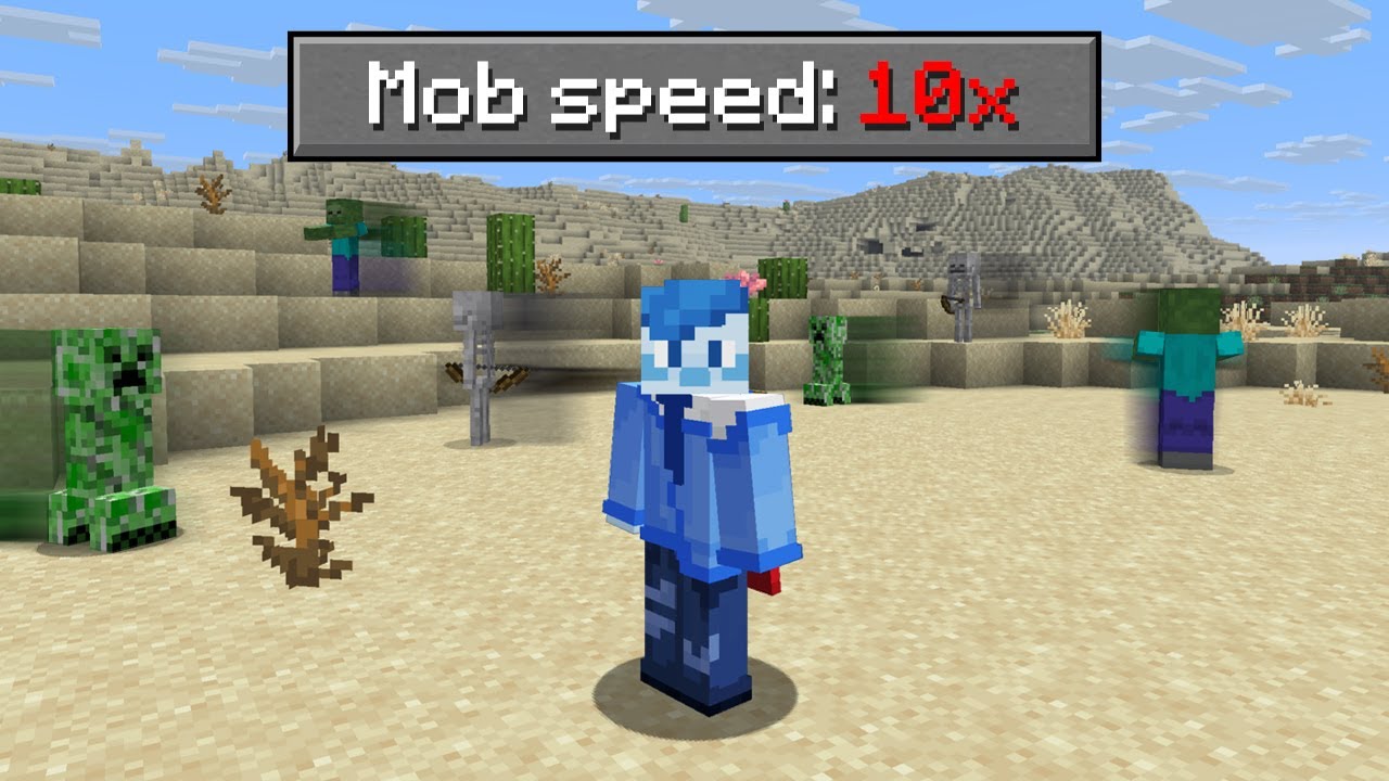 Beating Minecraft but Every Mob is 10x Faster...
