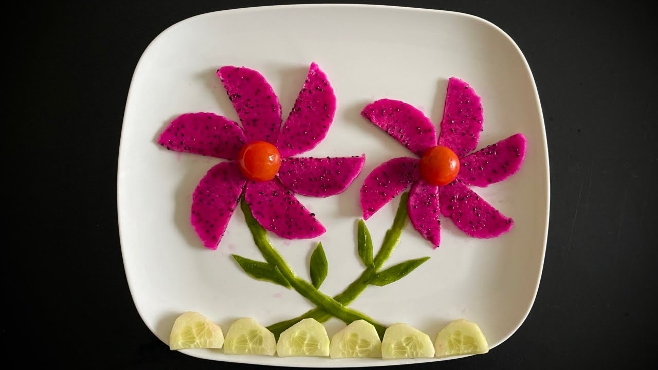 Beautiful Fruits Decoration Idea / Dragon Fruit Flower Decoration / Gaye Holud’s Fruits Decoration