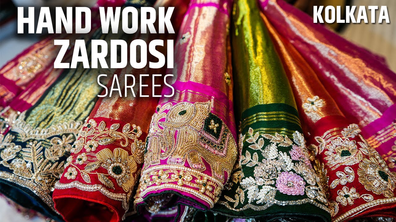 Pure Hand Work Designer Wedding Collection Saree Manufacturer and Wholesaler in Kolkata, Barabazar