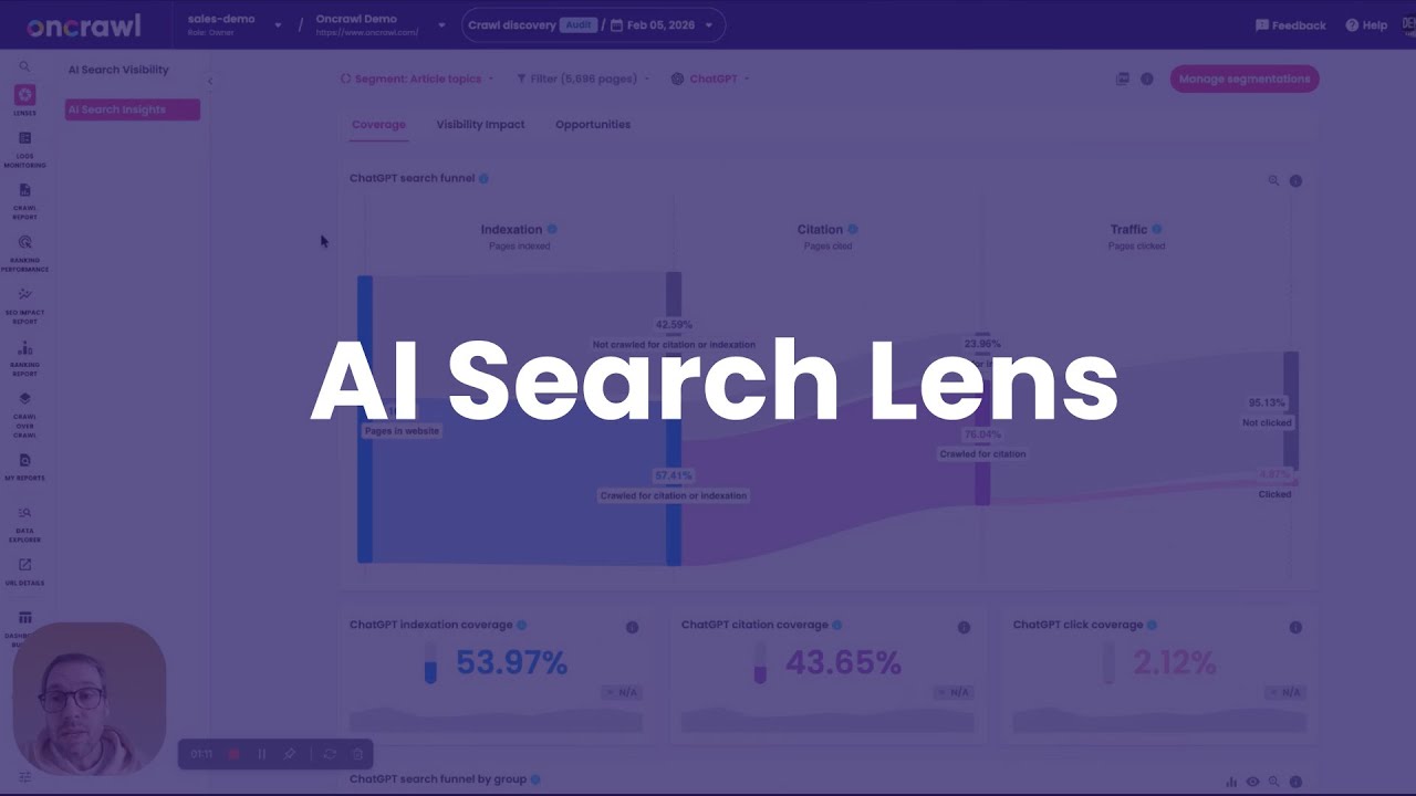 Oncrawl : AI Search Lens